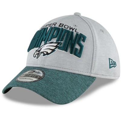 Men's Philadelphia Eagles New Era Gray/Midnight Green Super Bowl LII Champions Two-Tone 39THIRTY Flex Hat 3095856